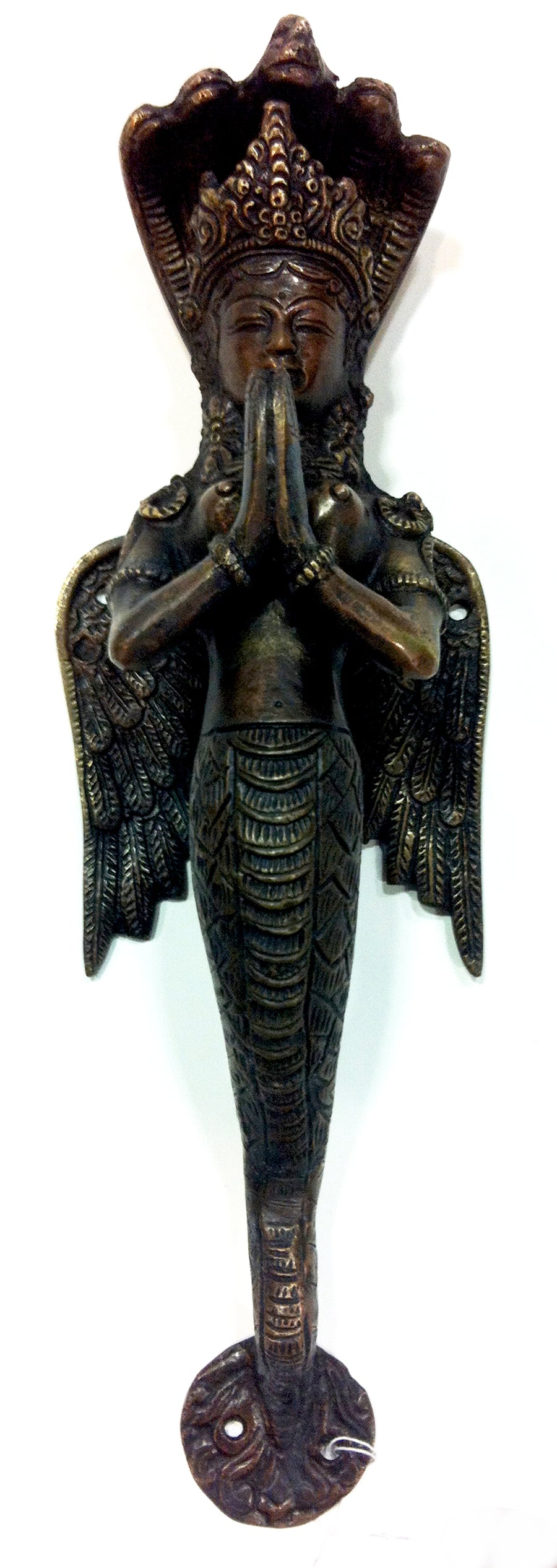 Goddess Huge Brass Door Handle Yoga Studio Made in Nepal
