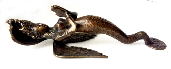 Goddess Huge Brass Door Handle Yoga Studio Made in Nepal