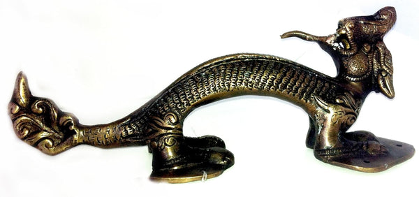 Dragon Brass Huge Door Handle Made in Nepal - Unique and Unusual!