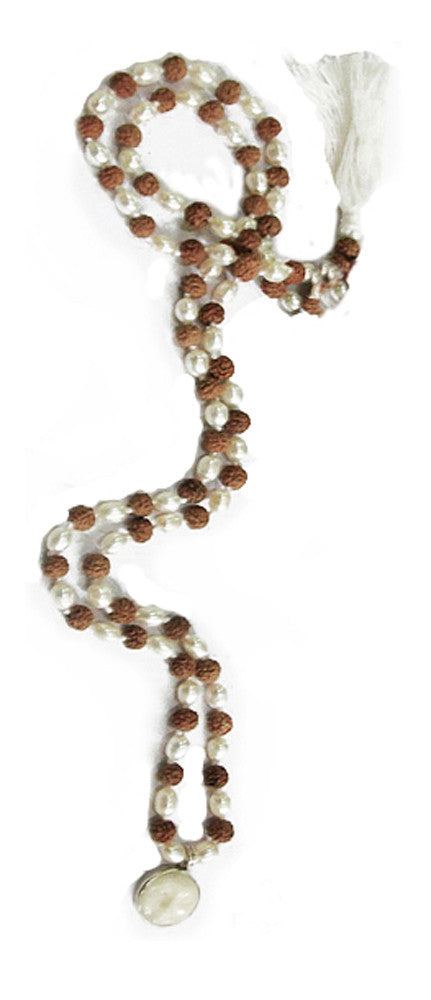 FRESHWATER PEARL & BONE MOON FACE MR090