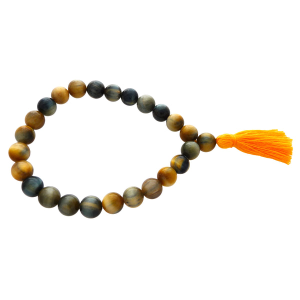 Healing Crystal Stretch Mala Bracelets with Tassel
