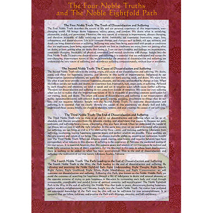 Four Noble Truths Dharma Altar Card