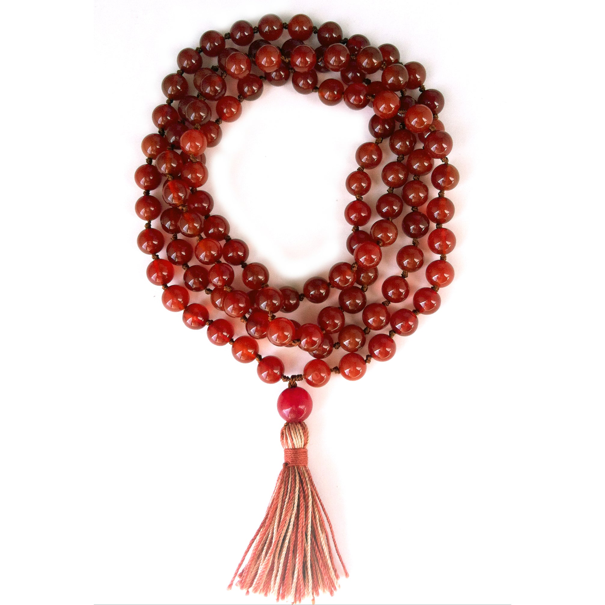 Carnelian Hand Knotted Mala - 108 Beads