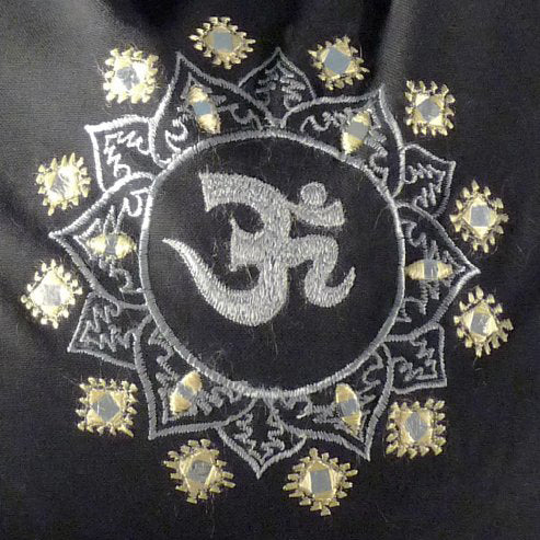 Om Embroidered Shoulder Yoga Bag