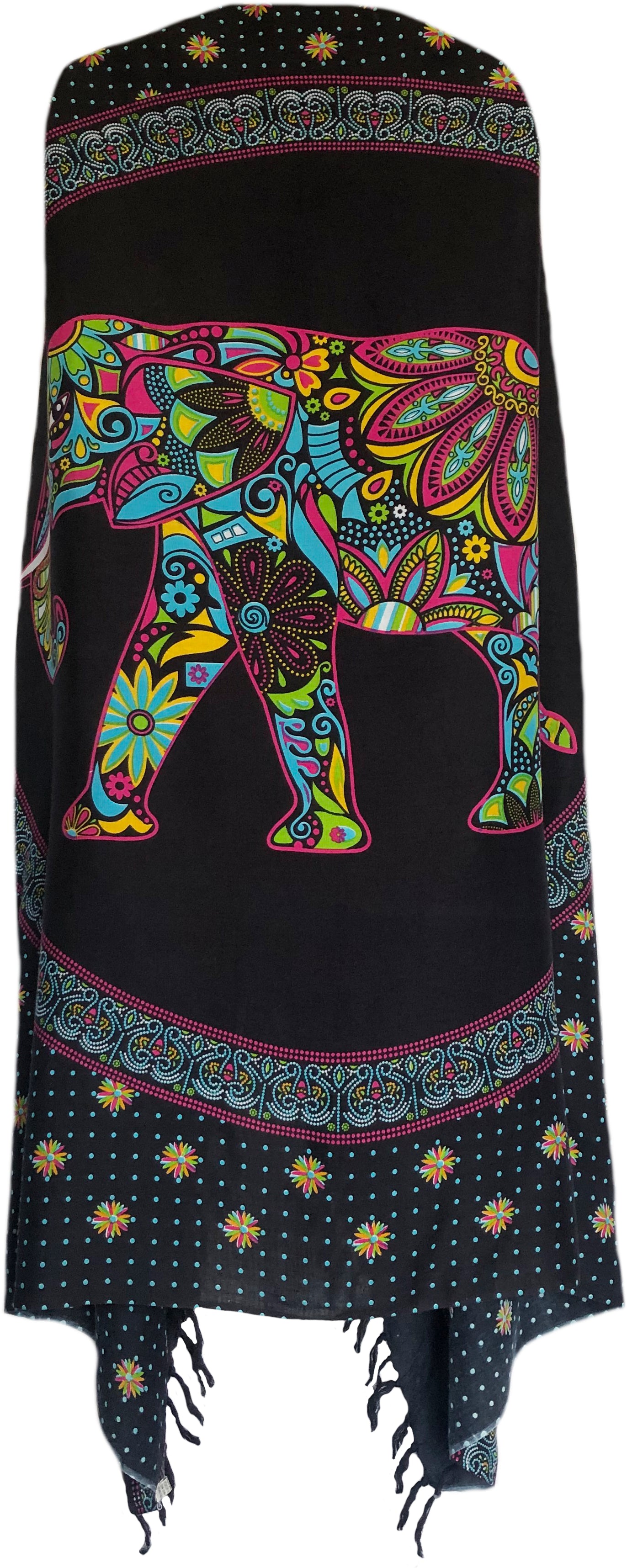 Sarong Wrap From Bali - Elephants Designs