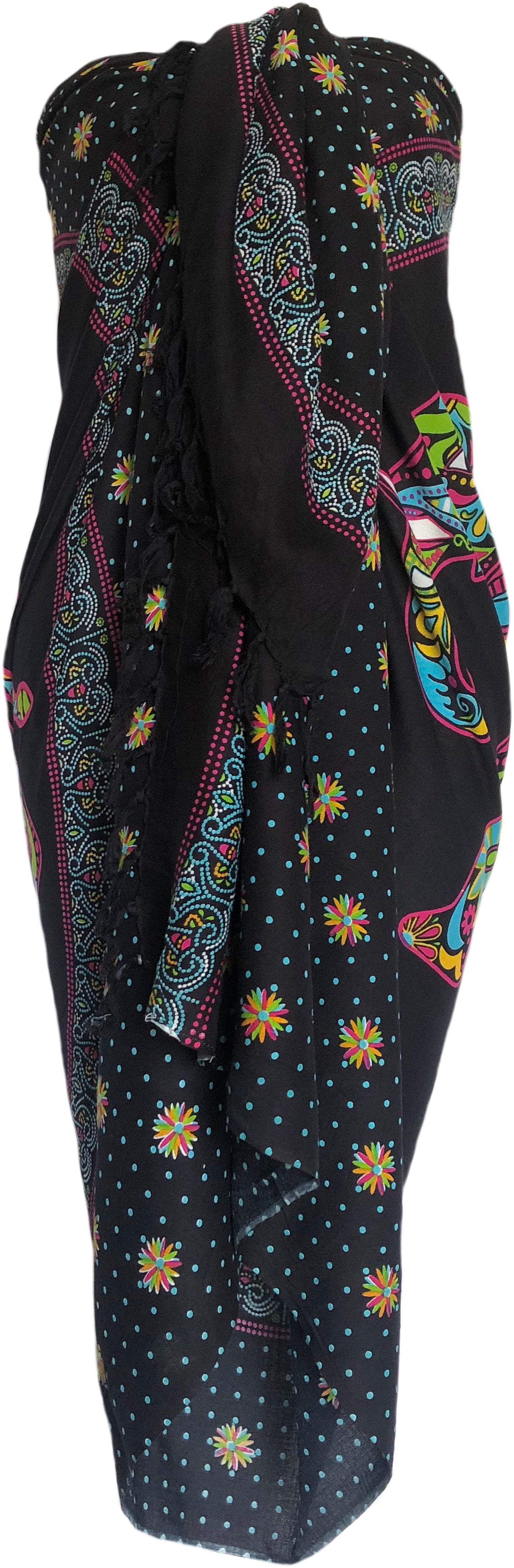 Sarong Wrap From Bali - Elephants Designs