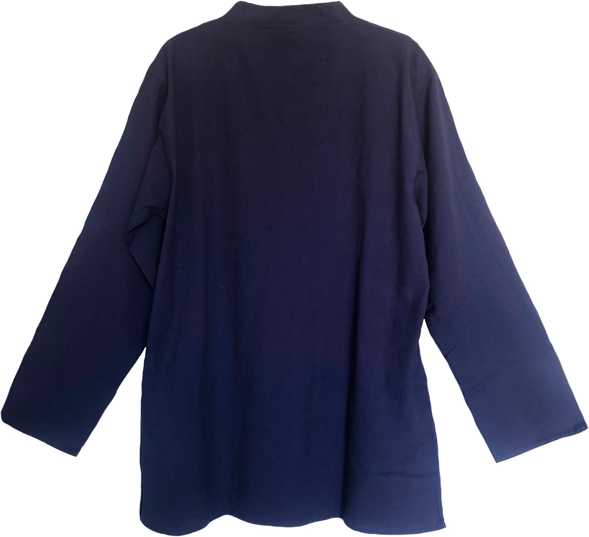 Split Neck Kurta - Hand-Loomed Cotton