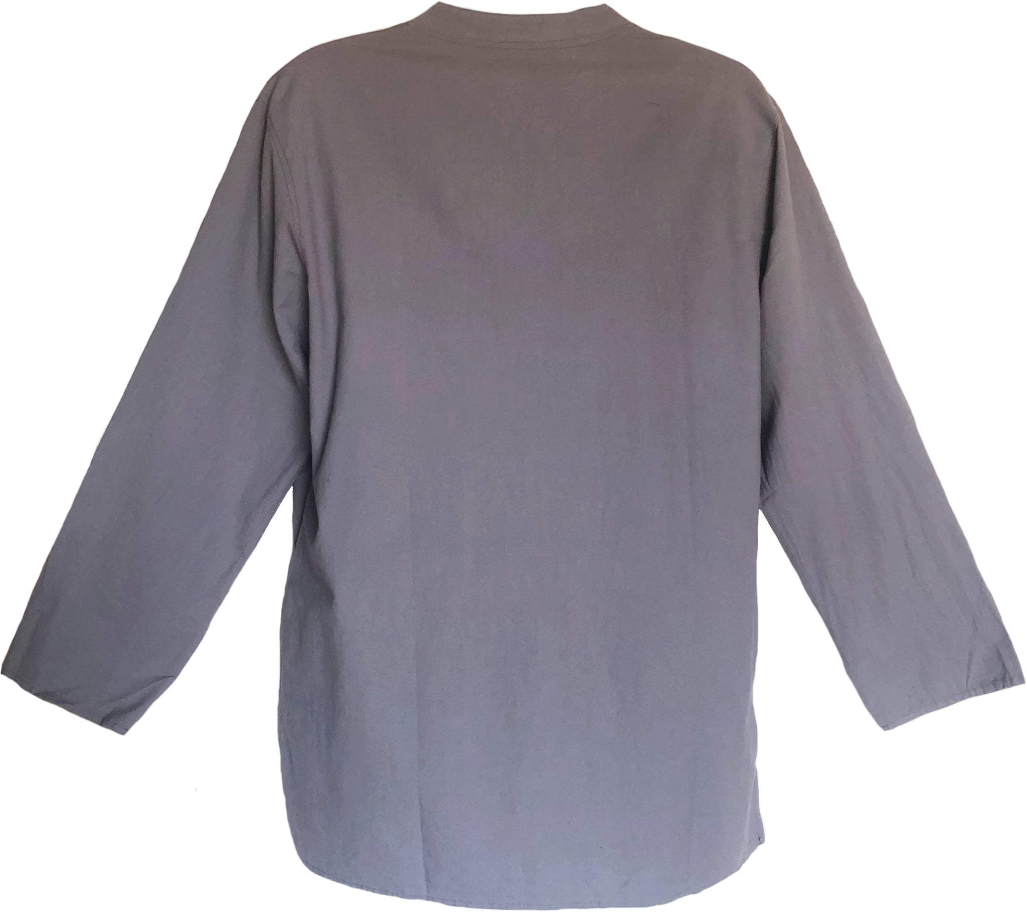 Split Neck Kurta - Hand-Loomed Cotton